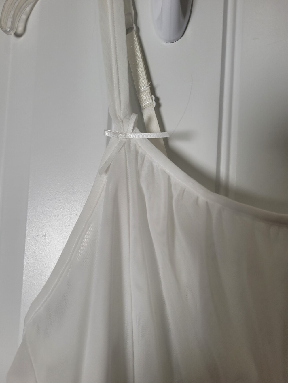 Cabernet White Lace-Trim Sleeveless Peplum Top, Lace trim. Size 1X - Picture 7 of 8